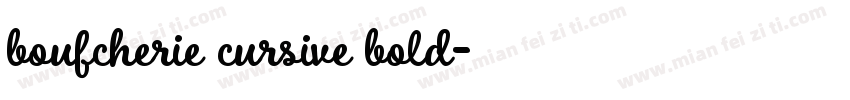 boufcherie cursive bold字体转换